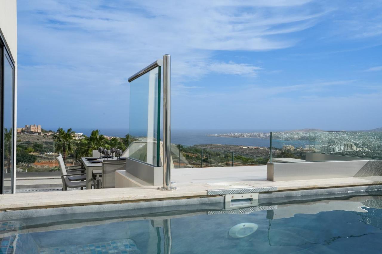 Апартаменти Lux Sea&Country Views With Pool Мелліха Екстер'єр фото
